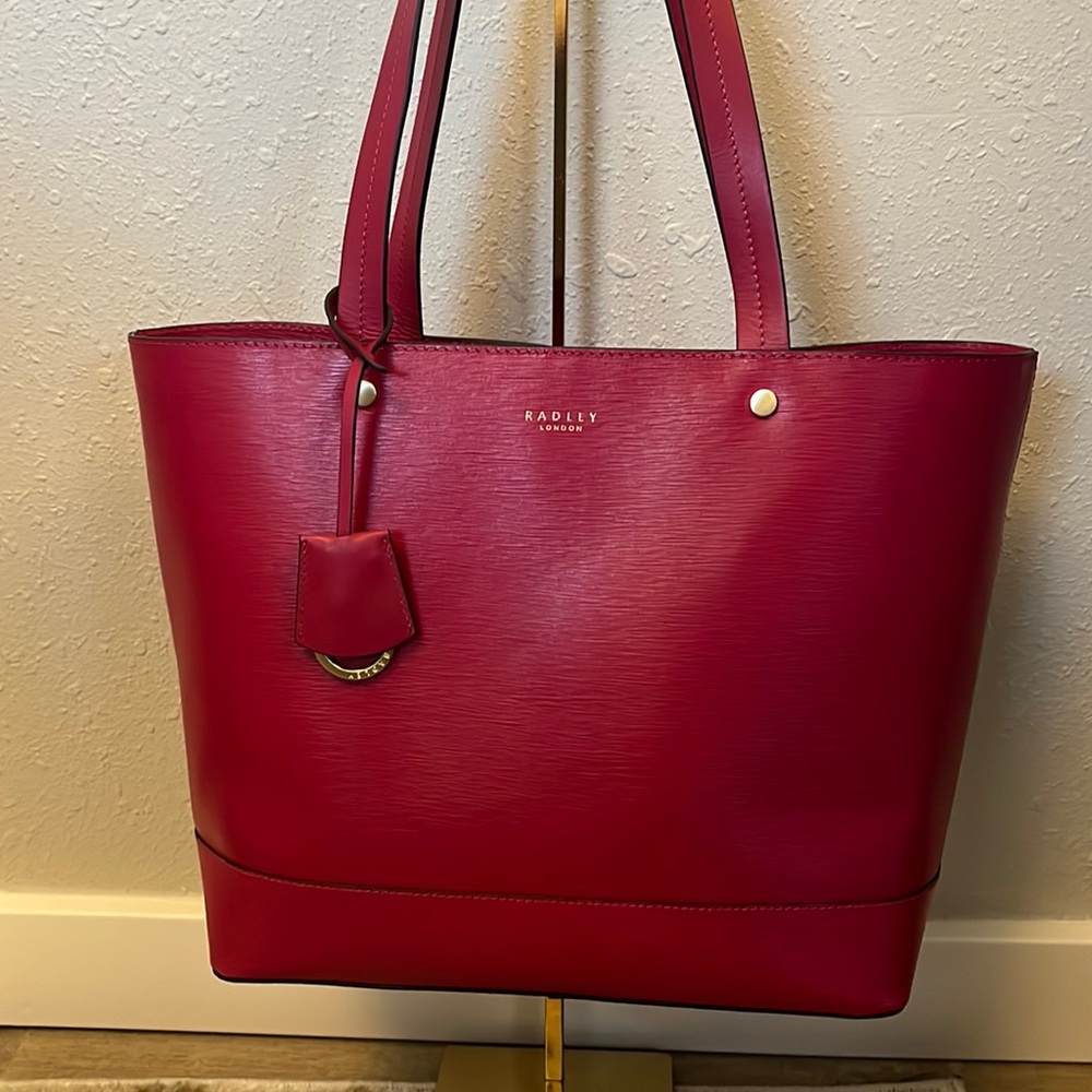 Radley London “Isabella Way” Bark Leather Tote Nwt Gem